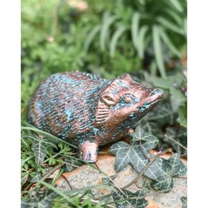 Ornements décoratifs en métal pour la décoration de jardin, sculpture de hérisson en bronze faite à la main, style antique - Product Image 3