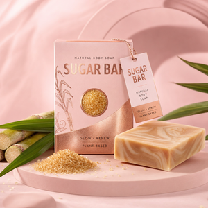 Savon en barre à l'extrait de sucre, soin naturel de la peau, barre de bain, nettoyage doux, mousse riche, texture douce, sensation agréable sur la peau, savon personnalisé - Product Image 3