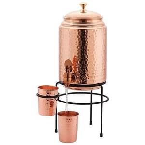 Réservoir d'eau en cuivre pur avec robinet en laiton, distributeur d'eau artisanal pour la maison, restaurant, hôtel, cadeau de mariage, fabricant OEM ODM - Product Image 2