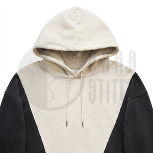 Sudadera con Capucha Oversize Personalizada con Bloques de Color, 450 GSM, de Algodón Grueso, Estilo Urbano, Fabricante OEM ODM - Product Image 4