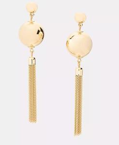 Pendientes colgantes de cadena con flecos de bola dorados-Exclusivos-En 34th | Colección de cápsulas Alix Friedberg | Macy's - Product Image 2