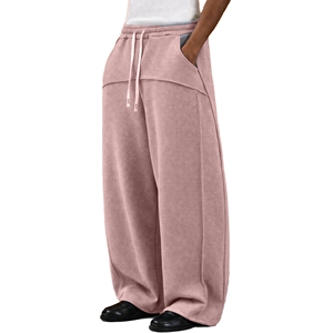 Pantalon de yoga évasé taille haute pour femme, couleur unie, avec bande latérale, extensible, tricoté, longueur intégrale, pour toutes les saisons - Product Image 2