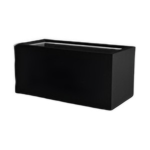 Bac à fleurs rectangulaire en Fiberstone noir Berkley 77, 77x37x37cm, grand modèle, pour intérieur et extérieur, résistant aux intempéries, Vietnam - Product Image 1