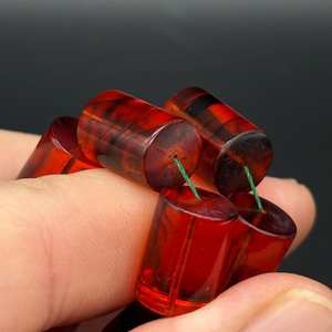 Misbaha artesanal hecha con cuentas islámicas de resina de mango de paraguas vintage, Tasbih, Tasbeeh, Rosario vintage - Product Image 3