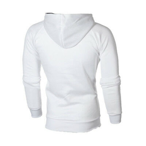 Sudadera con Capucha Roja para Hombre, Cierre de Cremallera, Corte Regular, Color Sólido, Informal, Tejida en Poliéster, para Otoño - Product Image 2