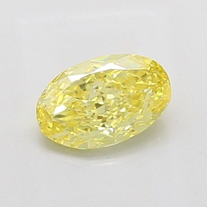 Diamant ovale 1,02 carat, jaune vif fantaisie, pureté VS2, excellente taille, diamant certifié pour bijoux fins et bagues de fiançailles - Product Image 1