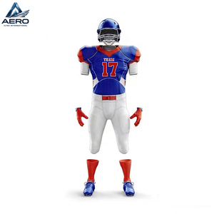 Uniformes de fútbol americano azules y blancos, camisetas y pantalones cortos deportivos, impresión por sublimación de alta calidad, uniforme de fútbol americano - Product Image 2
