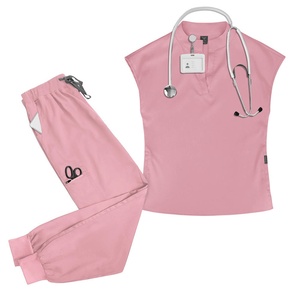 Ensemble de blouses et pantalons sans manches pour femmes, uniforme d'hôpital, coton et polyester tissé, pour infirmières et médecins - Product Image 3