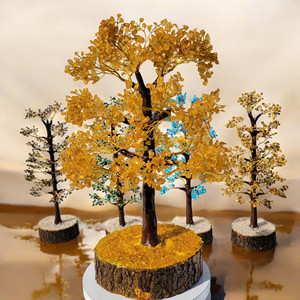 Natural Citrine 1000 Chips Eco-Friendly Shadow Carving Gemstone Tree <b>Crystal</b> Yellow for Home Decoration Wholesale - Product Image 1