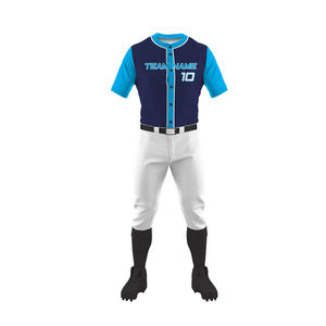 Uniformes de Béisbol 2025 de la Mejor Calidad, Sublimados, 100% Poliéster, para Adultos, con Botones, Personalizados, Anti-UV, que Absorben la Humedad y de Secado Rápido - Product Image 2