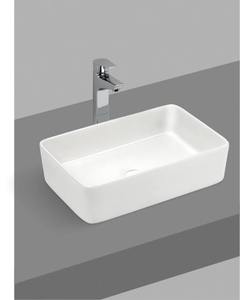 Modern Square Ceramic Countertop Quadra Wash Basin Luxury Table Top Bathroom Vessel <b>Sink</b> Elegant Above Counter Lavatory Bowl - Product Image 2
