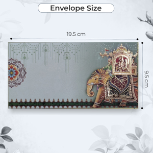 Sobres de lujo para dinero de boda, Shagun Hongbao Lai Si, paquete rojo para regalo en efectivo, de la India, sobres para dinero con lámina dorada. - Product Image 6