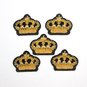 Écussons brodés personnalisés à coudre, en tissu noir, style classique, applique pour vêtement, forme irrégulière - Product Image 1