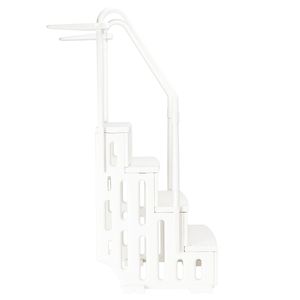 Scaletta per piscina PE 85x68x198cm Bianca - Product Image 3