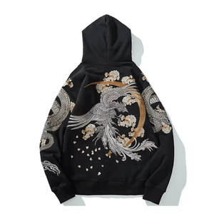 Hot Sale Men's Autumn Digital Printing Eco-Friendly <b>Hoodies</b> <b>Plain</b> Dyed Cotton Custom Logo OEM Service - Product Image 2