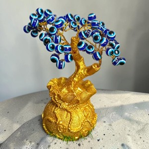 Árbol de Cristal de Ojo Turco Hecho a Mano de Calidad Premium, Bonsái de Piedras Preciosas Protectoras de Color Natural para Decoración Espiritual Vastu y Negocios - Product Image 2