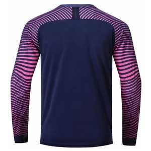 Camiseta de Fútbol de Manga Larga para Hombre, Cuello Redondo, Rayas Sublimadas, Poliéster que Absorbe la Humedad, Ropa Deportiva, Manga Completa, Ajuste para Adultos - Product Image 3