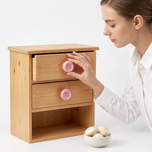 Tiradores Modernos Rosados de Latón y Madera con Diseño de Cuerno para Armarios, Gabinetes de Cocina, Salas de Estar, Baños, Escuelas y Apartamentos - Product Image 2