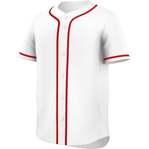 Camiseta de Béisbol con Cuello en Contraste, Cuello en V Acanalado, Botones al Frente, Estilo Vintage, Top Deportivo - Product Image 2