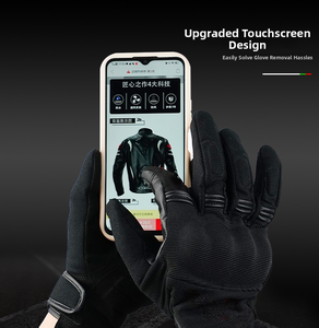 Guantes de Ciclismo de Dedo Completo, Material PU, Transpirables, Antideslizantes, Cierre de Gancho y Bucle, Unisex, para Actividades al Aire Libre - Product Image 4