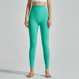 Haute qualité 78% Nylon 22% Spandex taille haute Stretch Fit contrôle du ventre bout à bout pantalons de Yoga entraînement sculptant Leggings - Product Image 2