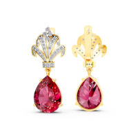 Boucles d'oreilles en or massif 14K 9K 10K 18K avec pierres précieuses de laboratoire certifiées IGI, fabricant de bijoux fins éthiques, vente en gros RJC OEM ODM EA502271