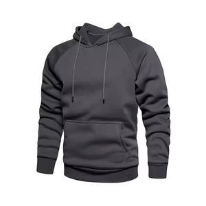 Sweat à capuche unisexe en molleton 100 % coton, teint uni, haute qualité, avec impression thermique en relief, idéal pour l'hiver - Product Image 2