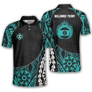 Camiseta Polo de Billar para Hombre, Manga Corta, Estampado Digital, Secado Rápido, Ropa Deportiva Informal para Equipo de Snooker - Product Image 3