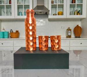 Compact <b>desk</b> copper bottle for office hydration bulk export private branding and international wholesale markets - Product Image 3