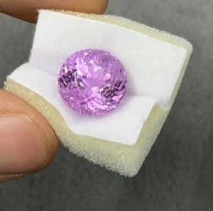Pierre précieuse naturelle de Kunzite, ronde, 11,5 mm, 8,33 carats, pierre de Kunzite rose facettée pour la fabrication de bijoux - Product Image 2