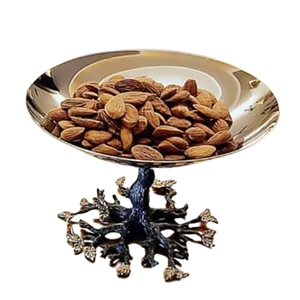 Bol à fruits rond de qualité japonaise, design simple, vaisselle de cuisine, bol à fruits en bois avec support en métal - Product Image 6