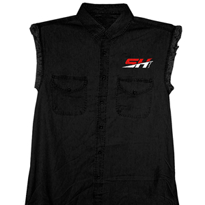 Mens Denim Sleeveless Shirt Casual Button Down Biker Vest Comfortable Cotton Fabric Fashionable Biker Denim Shirt For Men - Product Image 1