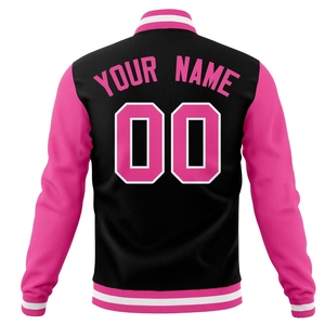 Veste de basket-ball en laine 100% OEM avec broderie, manches en cuir, veste de varsity personnalisée en cuir pour hommes - Product Image 4