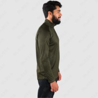 Pull de course sport personnalisé T-Shirt à demi-fermeture éclair couleur unie légère séchage rapide respirant Fitness impression T-shirts pour hommes