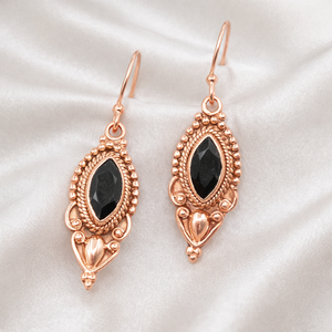 New Design Black Onyx 925 Sterling <b>Silver</b> <b>Drop</b> <b>Earrings</b> Handmade Boho Vintage Women Jewelry Rose Gold Yellow Gold Plated Women - Product Image 2