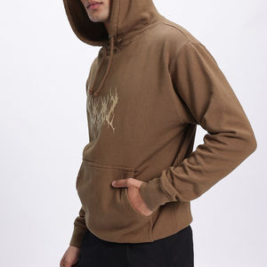 เสื้อฮู้ดซิปหลังปักลายได้ตามสั่งสำหรับผู้ชาย-ผ้าคอตตอนหนา 100% เสื้อกันหนาวสตรีทแวร์พิมพ์ลายดิจิทัล - Product Image 4