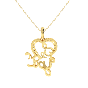 อาเจเรทีล ฮาร์ท ออฟ เลิฟจี้เพชรทรงบริลเลียนท์คัท 0.18 กะรัต ทอง 14K สี HI ความใส VS-SI ดีไซน์โรแมนติกสำหรับทุกโอกาส - Product Image 5