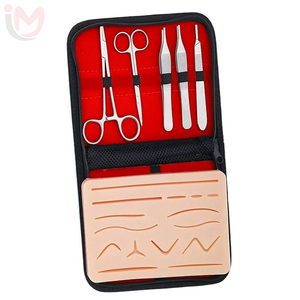 Kit de suture en acier inoxydable avec coussin d'entraînement pour la formation des étudiants en médecine, ensemble d'instruments chirurgicaux - Product Image 5