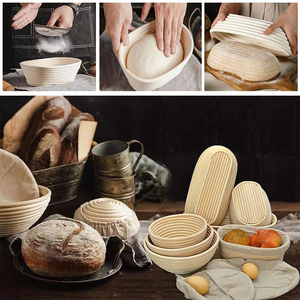 Timeless Natural Rattan Dough Proofing <b>Basket</b> Handmade Cane <b>Bread</b> Rising <b>Basket</b> With Liner For Artisan Baking Kitchen Tool - Product Image 4