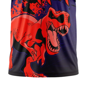 Camiseta de Fútbol 7v7 para Niños con Diseño de Dinosaurios, Sin Mangas, con Capucha, Estampado Sublimado, Nombre del Equipo Personalizado, Número del Jugador, Camiseta para Club Juvenil - Product Image 5