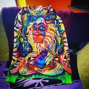 Sudadera con Capucha Holgada de Moda, con Estampado Digital 3D Africano, 100% Poliéster, de Secado Rápido, para Otoño, Venta al Por Mayor - Product Image 5