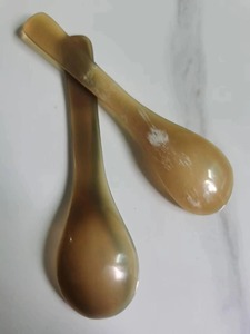 Unique Natural Horn Patterns Genuine Buffalo Horn Mirror Polish Classic Handcrafted Cutlery <b>Spoon</b> Set Home & Restaurant Use - Product Image 3