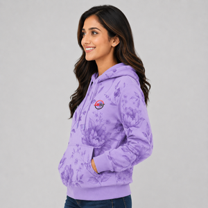 Sweat à capuche pour femme de qualité durable, logo imprimé personnalisé, en molleton de coton doux, respirant, écologique, vêtement décontracté pour femme - Product Image 4