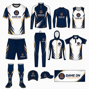 โรงงานผลิตเสื้อฟุตบอลแบบขายส่งสำหรับทุกเพศทุกวัย รับผลิตตามแบบ เสื้อฮู้ดดี้ ชุดกีฬา ผ้าโพลีเอสเตอร์ 100% - Product Image 1