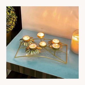Porte-bougie en métal de luxe au design élégant et moderne, personnalisé, décoration élégante pour la maison, nouvelle arrivée, décoration de mariage - Product Image 5