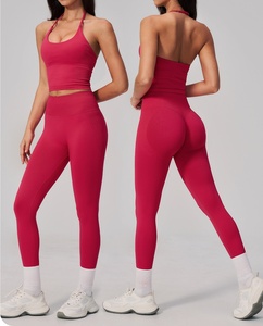 Conjunto Deportivo para Mujer, Top Deportivo y Leggings para Yoga, Dos Piezas, Ropa para Entrenamiento, Gimnasio, Ejercicio - Product Image 4