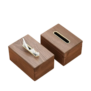 Boîte à mouchoirs en bois moderne avec design à grain de bois naturel pour la décoration de la maison, du bureau et de la salle de bain, artisanat durable - Product Image 6