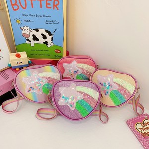 Fashionable <b>sequined</b> princess crossbody bag for girls, heart-shaped shoulder bag, mini <b>handbag</b> - Product Image 2