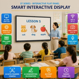 Tableau interactif intelligent de 65, 75 et 86 pouces, écran plat interactif, écran tactile 4K pour les réunions - Product Image 4