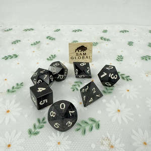 ชุดลูกเต๋าเล่นเกมแบบสัมผัสจริง7ชิ้นรูปทรงเรขาคณิต - Product Image 5